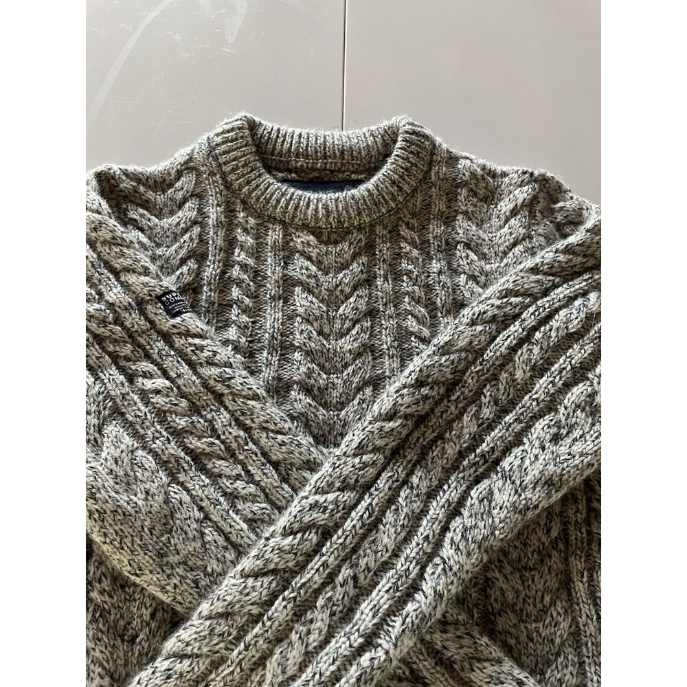 Men’s Small The Superdry Grey Cable Knit Sweater No. 54